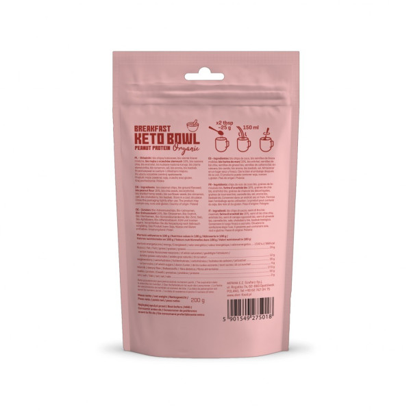 Сніданок кето з арахісовим протеїном 200 г Breakfast Keto Bowl Peanut Protein 5018-DF